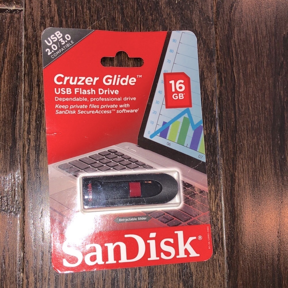 Sandisk 16GB Cruzer CZ60 USB 2.0 flash drive new in package